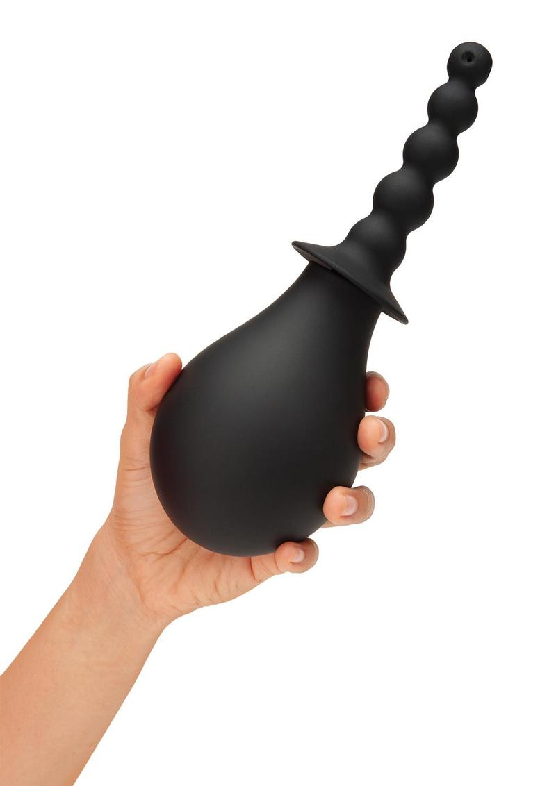 AquaClean 4 Piece Soft Squeeze Beaded Anal Douche Set with Flared Base