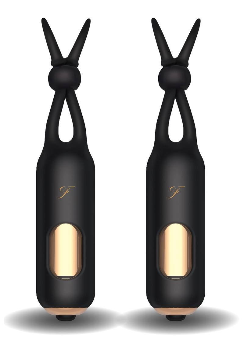 Frederick's Of Hollywood Vibrating Nipple Stimulators - Black