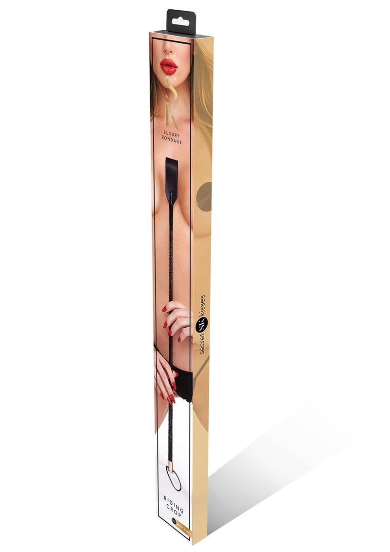 Secret Kisses Riding Crop - Black
