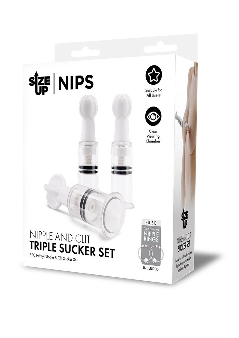 Size Up Nipple and Clit Triple Sucker Set Size Up Nipple and Clit Triple Sucker Set