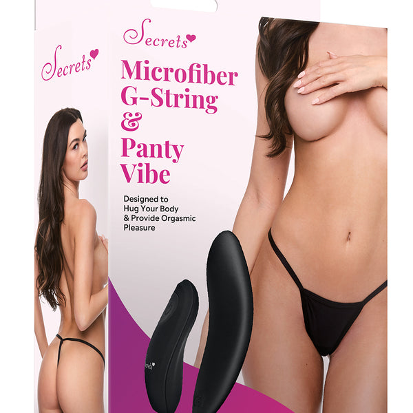 Secrets Microfiber G-String and Rechargeable Panty Vibe