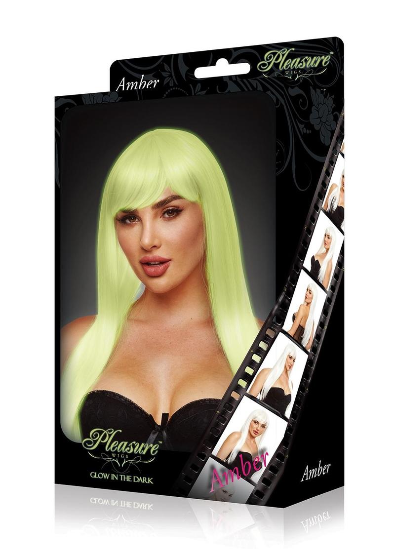Amber Glow In The Dark Wig - Glow In The Dark/White