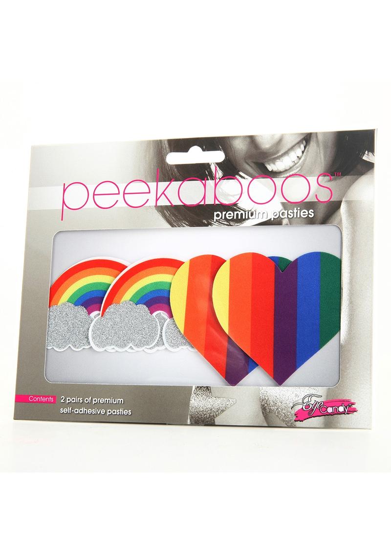 Pride Glitter Rainbows and Hearts - Rainbow